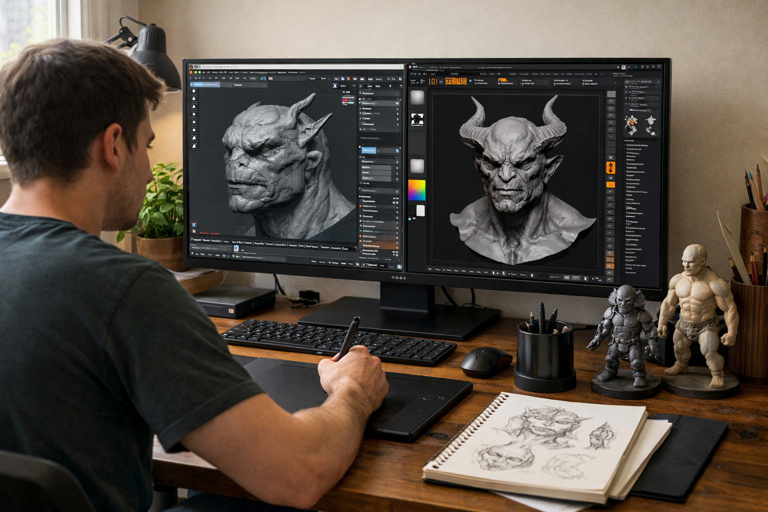sculpting in Blender vs ZBrush: which should beginners use