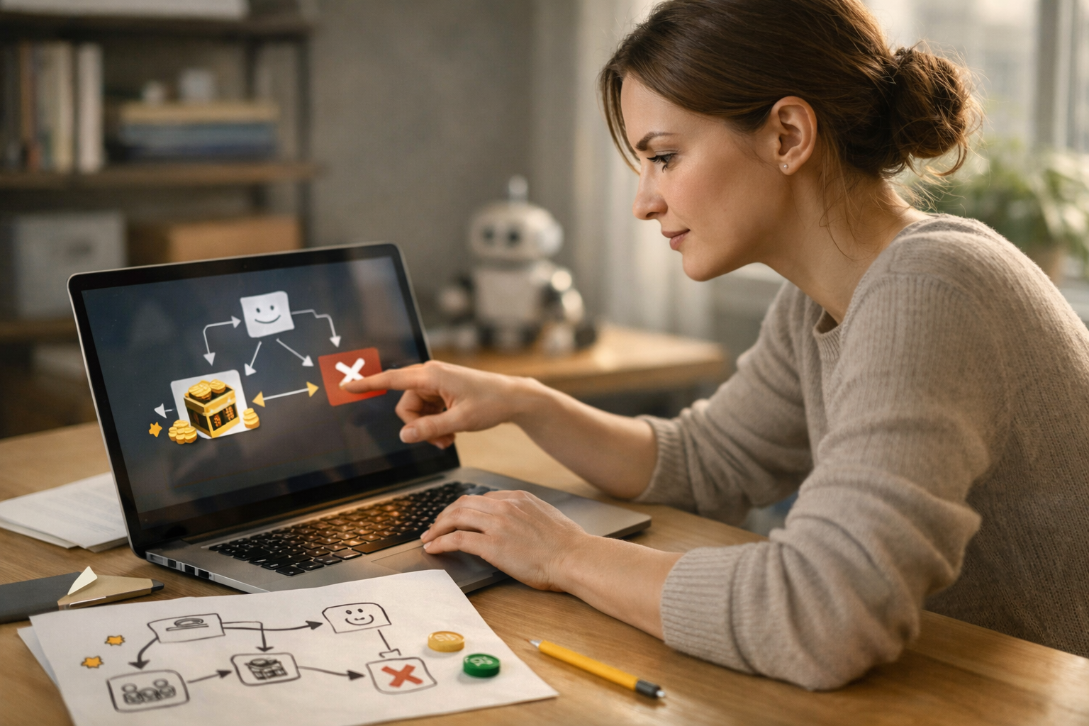 Learn Reinforcement Learning by Teaching AI Choices